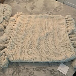 2-NWT 24x24 Serena and Lily Sequola Pillow Covers White.